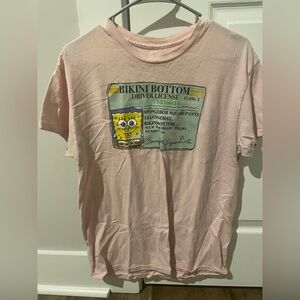 Pink SpongeBob Graphic T-Shirt License